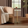 Round Soft Table mDesign Glass Side/End Table, 16