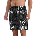 thumbnail image 2 of Pofeuu I love Math Prin Men's Swim Trunks Quick Dry Bathing Suit Swimming Board Shorts Mesh Lining Beach Swimwear-Large, 2 of 6