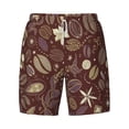 thumbnail image 4 of Lsque Mens Swim Trunks Coffee and Flowers Pattern - Bathing Suit Compression Liner - Beach Swim Shorts Swimwear - (S-3XL) - Stretch Quick Dry -XX-Large, 4 of 9