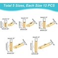 thumbnail image 4 of 64Pcs Stainless Steel Slide On End Clasp 2Colors Tubesr End Caps Crimp End Tube Buckle Clasps, 4 of 10