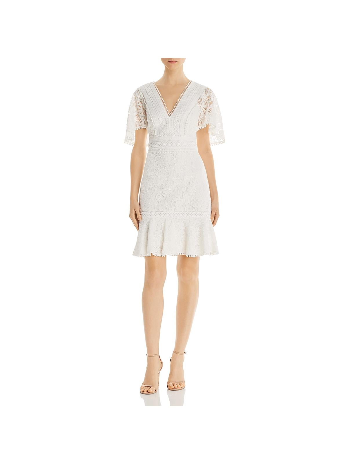 eliza j flounce lace dress