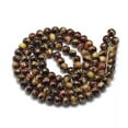 thumbnail image 2 of U8MO 20Strands Round Baking Painted Swirl Glass Beads Strands For Craft 8~8.5mm 31.8"-Coffee, 2 of 2