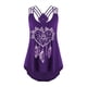 thumbnail image 1 of Guardurnaity Mujeres chaleco correa niñas Slim Floral Tanktop banquete elegante camisola playa vacaciones hogar fiesta verano Top ropa Prendas para la parte del cuerpo Violeta 3XL, 1 of 6