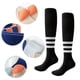 thumbnail image 3 of Calcetines deportivos hasta la rodilla de color azul marino, blanco y azul cielo, 3 of 5
