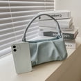 thumbnail image 4 of Bolso Axila Y2K Hugtrwg Monedero Plisado de Cuero PU suave con cierre, 4 of 9