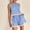 Blue, variant on Laipiong Women's 2 Piece Shorts Set Summer Beach Casual Sleeveless Cropped Tank Top High Waist Outfits Soft Comfy Tracksuit 2 piece sets for women going out