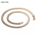thumbnail image 2 of 3/4/5/6/8mm New Fashion 316L Stainless Steel Flat Snake Chain Necklace Women Men, 2 of 6