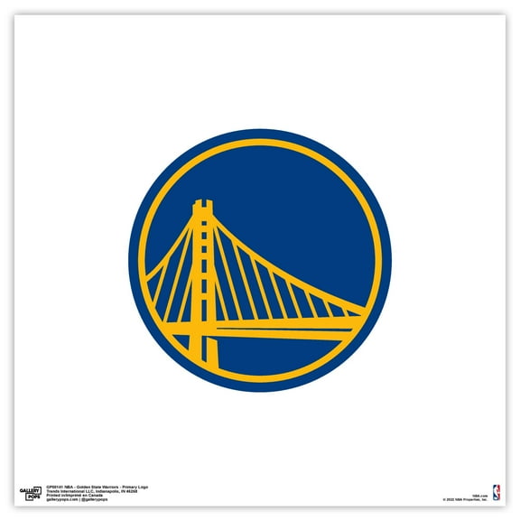 Gallery Pops NBA Golden State Warriors - Primary Logo Wall Art, Unframed Version, 12" x 12"