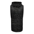 thumbnail image 6 of Black and Friday Clothing Sales Idoravan Long Vest for Women Sleeveless,Women's Lightweight Long Winter Warm Jackets Coat with Hood Sleeveless Coats Warm Jacket with Pockets Black S, 6 of 9