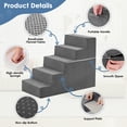 thumbnail image 4 of JIOABL 5-Step 23″ Dog Stairs, Right-Angle Design, High-Density Foam, Machine Washable Cover for Beds, Sofas, Cars, Indoor & Outdoor, 4 of 7
