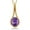 Amethyst, February, variant on 7.50 Ct Oval Pink Created Sapphire 18K Yellow Gold Plated Silver Pendant with Chain