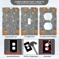thumbnail image 3 of Yayeee Toggle Light Switch Wall Plate 1-Gang 4.5"x2.7" Home Decorative Outlet Cover, Gray Halloween Dancing, 3 of 7