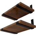 thumbnail image 1 of Soportes estantes Pared ProudCo 4 unidades Color negro flotantes acero metal Cocina Baños cuartos oficinas taller, 1 of 3
