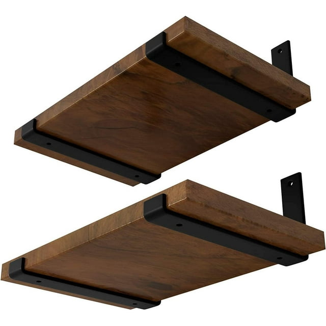 Soportes estantes Pared ProudCo 4 unidades Color negro flotantes acero metal Cocina Baños cuartos oficinas taller