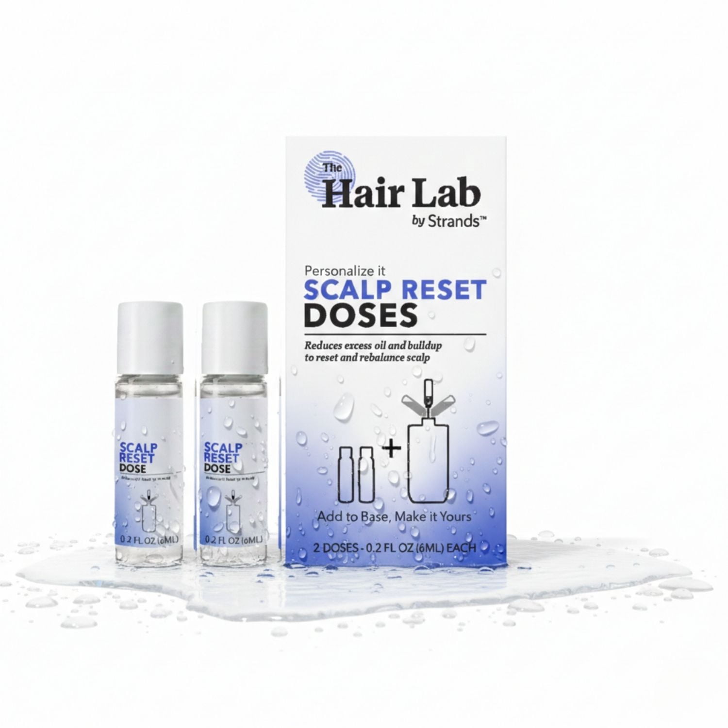 The Hair Lab Scalp Reset Dose Set with Algae Extract to Purify Hair, 2 x 0.2 fl oz