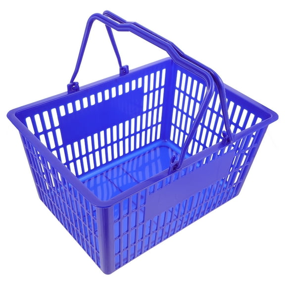 COSMOBETTY Vegetable Baskets For Kitchen Plastic Blue 1Pack 15.4X11.2X8.3In