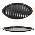thumbnail image 4 of Pizza Pan for Oven with Non-stick Coated（2pcs）- Carbon Steel Pizza Pan, with Pizza Cutter Wheel and One Silicone Glove, 4 of 7