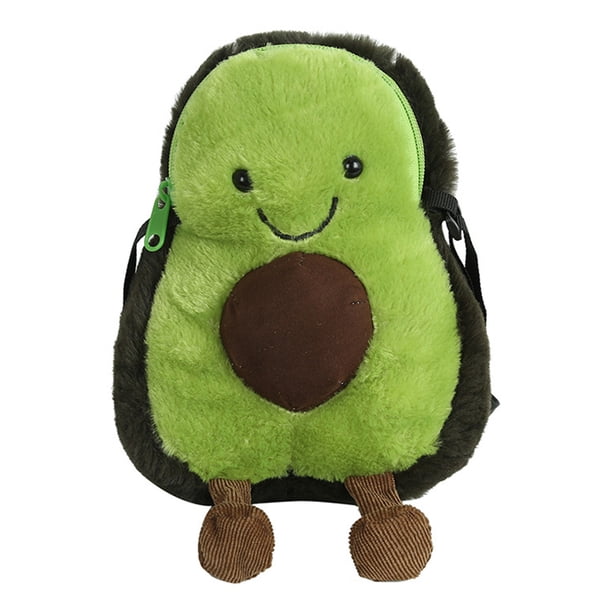 Fuzzy Satchel Monederos Furry Hobo Bag Mujeres Dibujos Animados Lindo Amante Del Aguacate Regalo