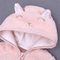 thumbnail image 4 of WIBACKER Newborn Baby Girls Infant Boys Cartoon Zipper Fleece Hooded Jacket Coat with Ears Warm Todder Kids Outwear, 4 of 11