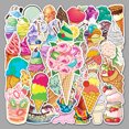 thumbnail image 2 of Calcomanías coloridas para postres con temática de helado, 50 unidades, 2 of 2