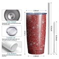 thumbnail image 6 of 20oz Tumblers Red Christmas Gift and Snowflake Pattern Stainless Steel Vacuum Insulated Double Wall Travel Tumbler Cups Mug with Lid and Straw,Cleaning Brush for Cold & Hot Drinks, 6 of 7