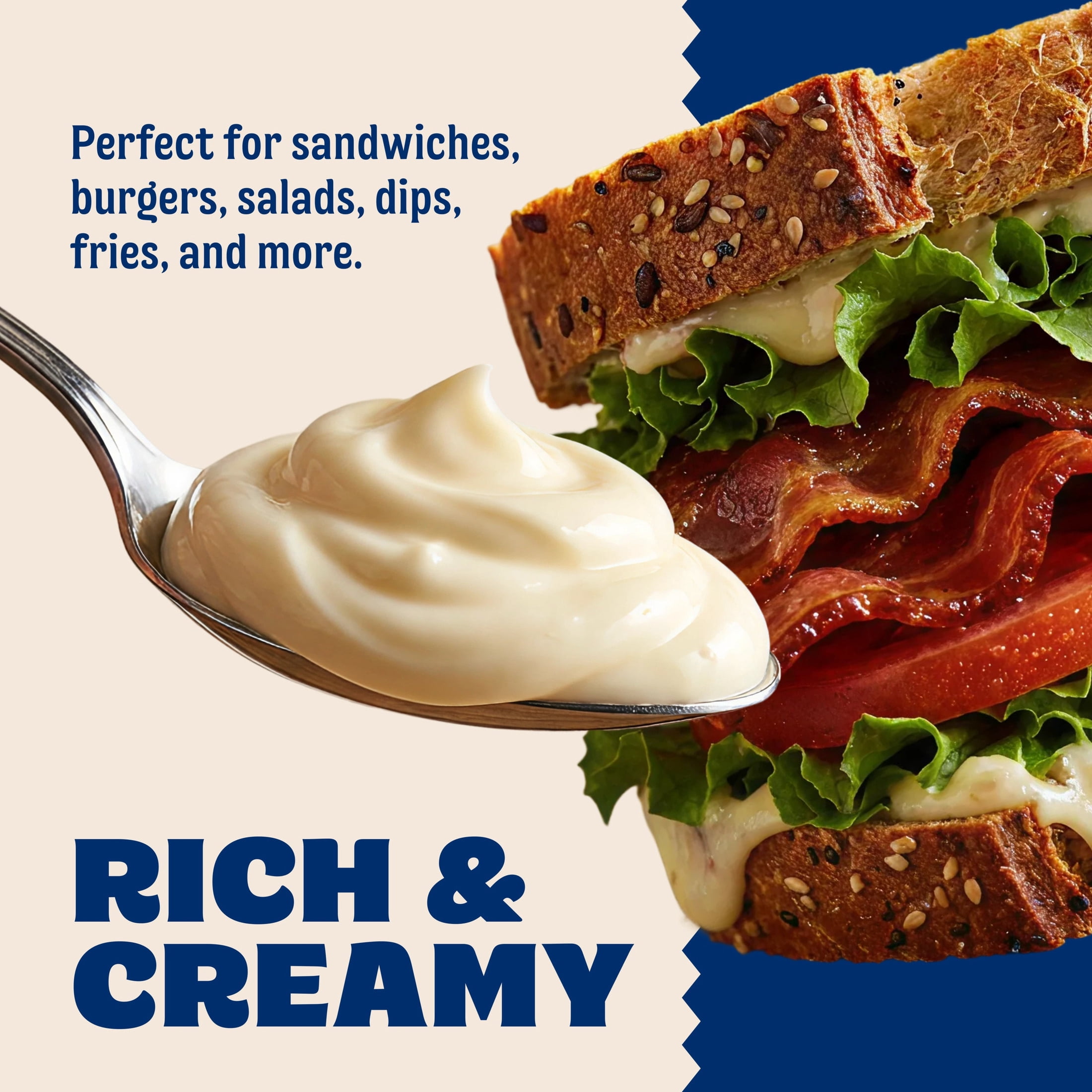 Hellmann's Real Mayonnaise For A Creamy Sandwich Spread Or Condiment Classic, Made with Real Simple Ingredients ,15 fl oz
