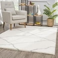 thumbnail image 6 of Rug Branch Contemporary Boho Shag White Grey Indoor Area Rug - 8x10, 6 of 6
