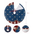 thumbnail image 7 of 4th of July Christmas Tree Skirt 36 Inches Large Christmas Skirt Tree, Vintage Country Star Blue Red Wooden Tree Skirt Christmas Decorations for Fireplace Party Holidays Indoor Outdoor, 7 of 7