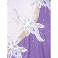 thumbnail image 5 of inhzoy Kids Girls Sparkly Figure Ice Roller Skating Dress Light Purple 8, 5 of 7