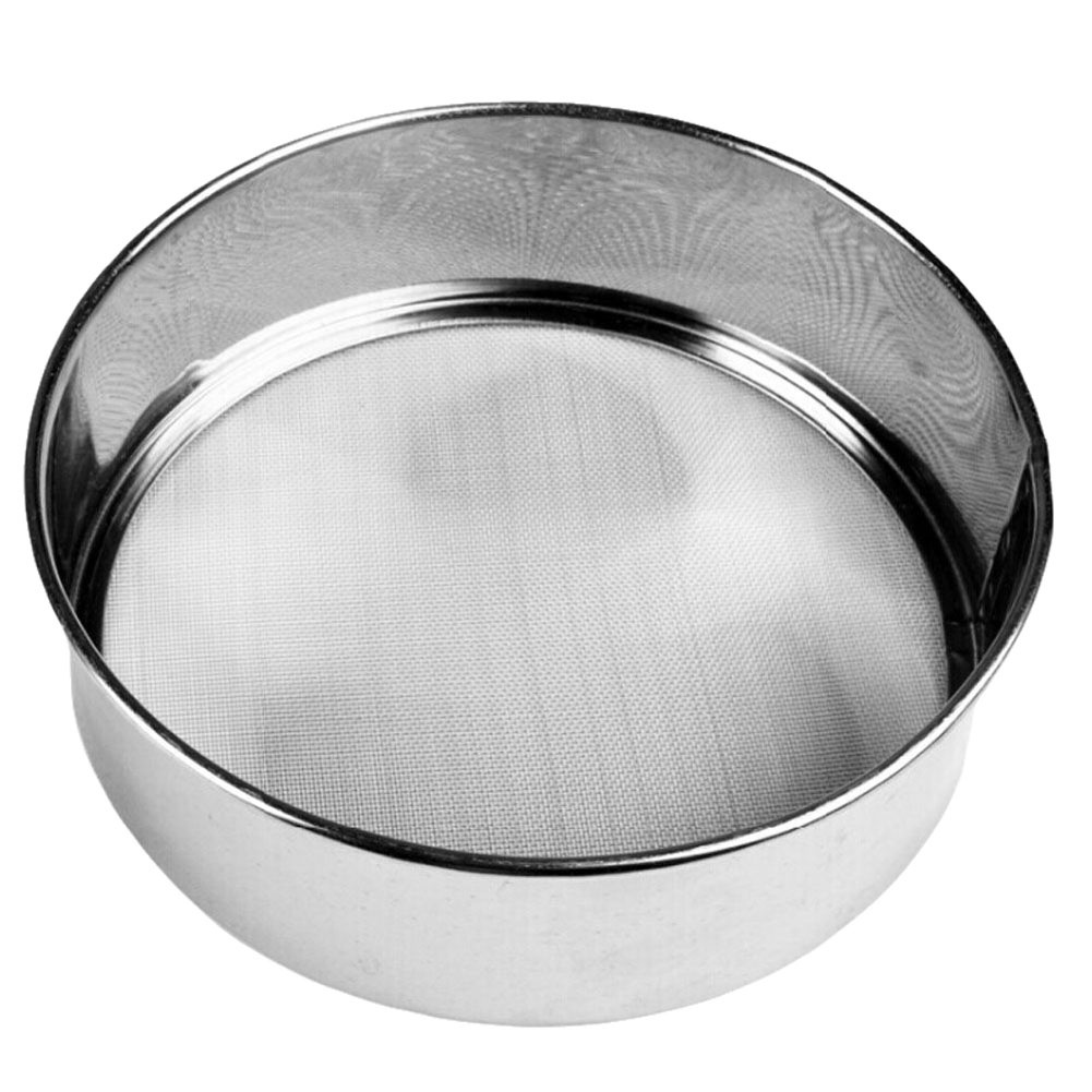 Mesh Flour Sieve, Stainless Steel Round Sifter for Baking, 15.1 cm * 4.