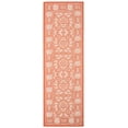thumbnail image 2 of SAFAVIEH Courtyard Charlotte Bordered Indoor/Outdoor Runner Rug, Rust/Sand, 2'7" x 8'2", 2 of 8