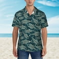 thumbnail image 2 of Honeii Fish Style Print Men’s Hawaiian Shirt,Classic Button-Down Short Sleeve Shirt, for Beach, Vacation, and Outdoor Activities,Large, 2 of 7