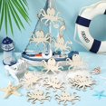 thumbnail image 4 of Ocean Theme Wood Pendant Decorations Jute Cord Wall Hanging Ornaments Octopus 80x100x2mm Hole: 5mm, 4 of 9