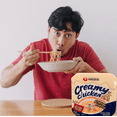 thumbnail image 2 of Nongshim Creamy Chicken Stir Fry Ramyun, 3.38 oz, 3-Pack – Spicy Optional, Stir Fry Style Noodles with Sauce Mix, 2 of 5