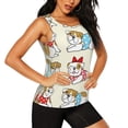 thumbnail image 2 of Salouo Cute Bull Dog Pattern Workout Tank Tops for Women,Gym Exercise Sleeveless Running Loose Athletic Top Fit Yoga Tops Active Shirts-Medium, 2 of 7