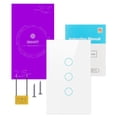 thumbnail image 3 of Panel De Interruptor De Luz Wifi, Trabajo De Vidrio Con O Sin Cable Neutro, Interruptor Inteligente De 1/2/3 Gang Us Compatible Con Google Home Echo sonducket EL017469-04, 3 of 5