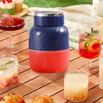 Portable Blender Bottle with Cup,Portable Blender for Smoothies and Shakes,500ml Electric Protein Shaker Bottle with Travel Lid for Kitchen, Gym & Office,Smoothie Blender Cup,Fresh Juice Blender