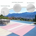 thumbnail image 3 of Pink White Stripe Outdoor Rug 5x8 Ft - Reversible Patio Rug Outdoor Camping Rugs, Modern Rustic Vertical Striped Washable Indoor Outdoor Area Rugs, Non-Slip Outdoor Carpet Runner for Deck/Porch, 3 of 8