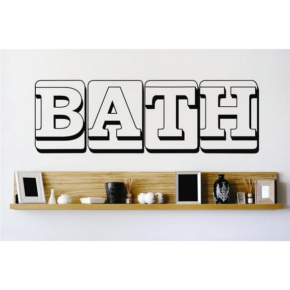 Design With Vinyl Bath Artwork Relax Bathtub Bubbles Suds Natural Hot Springs Wall Decal for Family - Bathing is Relaxing Themed Décor - Size: 18 In x 36 In
