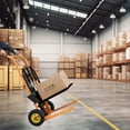 thumbnail image 4 of Small Manual Forklift Hydraulic Stacker, Portable Material Lift Truck with Adjustable Forks and Fixed Legs, 440 Lbs Straight Wheel Stacker Truck (Without Pallets), 4 of 8