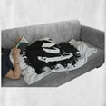 thumbnail image 6 of Faith Soft Flannel Fleece Throw Blanket, Paint Brush Stroke Cursive Typography Monochromatic, Cozy Plush for Indoor and Outdoor Use, 50" x 60", Charcoal Grey and White, by Ambesonne, 6 of 6