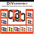 thumbnail image 3 of BUCKLOS Mountain Bike Pedals,MTB Flat Nylon Bicycle Pedal with Large Platform -Non-Slip Colorful Pedals for BMX/Commuter Bike 9/16"（Black+Orange）, 3 of 6