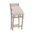 Linon Keira Pad Back Wood Folding Counter Stool in Graywash