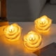 thumbnail image 5 of cpengpj White Plastic Rose Electronic Flameless LED Candle with Realistic Simulation Flame, Battery Operated Safe Decor for Valentine's Day Home Party Wedding Atmosphere, 5 of 6
