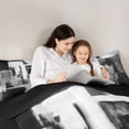 thumbnail image 4 of Homewish Watercolor Block Twin Comforter Sets,Abstract Grunge Bedding Set,Gray,Black Reversible,2-Piece,1 Comforter and 1 Pillowcase, 4 of 7