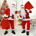 thumbnail image 6 of Alaiyaky Santa Claus Costume for Adult, Christmas Santa Costume Men Women Deluxe Father Santa Suit Outfit Fancy Dress Christmas Cosplay Party, 6 of 10