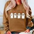 thumbnail image 3 of Oversized Sweatshirt for Women Halloween Sweatshirt Funny Halloween Graphic Crewneck Pullover Cute Ghost Sweater, 3 of 3