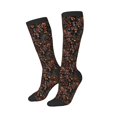 thumbnail image 2 of Vsdgher Floral Print Thigh High Socks Extra Long Stretchy Sock Women Over Knee High Opaque Stocking Daily Wear, 2 of 5
