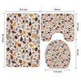 thumbnail image 3 of Colorful Mushroom Collection White Pattern Bathroom Rugs Sets 3 Piece,Toilet Cover Set,Absorbent Non Slip Bathroom Mats Sets with U-Shaped Contour Rug Toilet Rug Set, 3 of 5