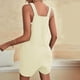 thumbnail image 4 of Gibobby Monos de Moda Mono corto con cuello redondo y bolsillo para mujer(Beige， XXXXL), 4 of 5